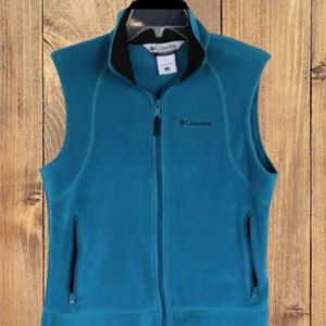 Columbia L fleece zipper front vest